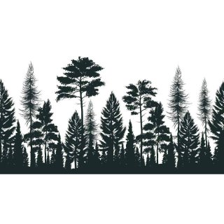 Andy Skinner 4.5 x 2.5 Inch Rubber Stamp - Evergreen Horizon