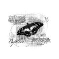 Andy Skinner 4.6 x 4 Inch Rubber Stamp - Papillon Dreams