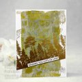 Andy Skinner 4.5 x 2.5 Inch Rubber Stamp - Evergreen Horizon