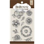 BoBunny Clear Stamp Set - Simply Flowers