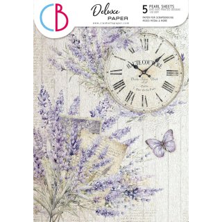 Ciao Bella Morning in Provence - A4 Deluxe Pearl Papers 5pk