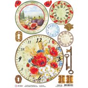 Ciao Bella A4 Rice Paper - Tuscan Clocks