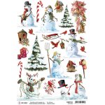 Ciao Bella A4 Rice Paper - Snowmen