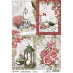 Ciao Bella A4 Rice Paper - Frozen Roses Cards