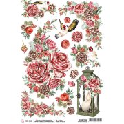 Ciao Bella A4 Rice Paper - Frozen Roses