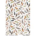 Ciao Bella A4 Rice Paper - Feathers