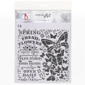 Ciao Bella Texture Stencil 8x8 Inches - Spring Fresh Flowers