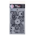 Ciao Bella Texture Stencil 5x8 Inches - Clock Gears