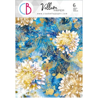 Ciao Bella Indigo - A4 Vellum Paper Patterns 6pk