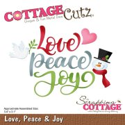 CottageCutz Die - Love, Peace & Joy