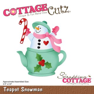 CottageCutz Die - Teapot Snowman