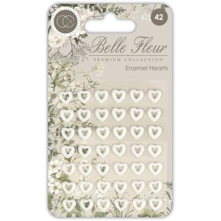 Craft Consortium Belle Fleur - Adhesive Enamel Hearts