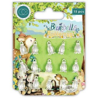 Craft Consortium Bluebells and Buttercups - Silver Bluebell Metal Charms