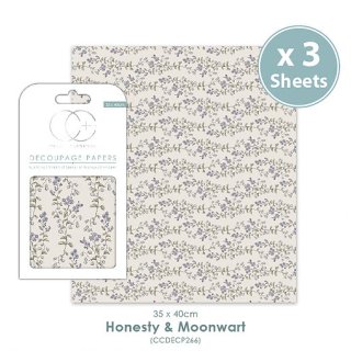 Craft Consortium Decoupage Papers - Honesty & Moonwart