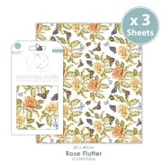 Craft Consortium Decoupage Papers - Rose Flutter