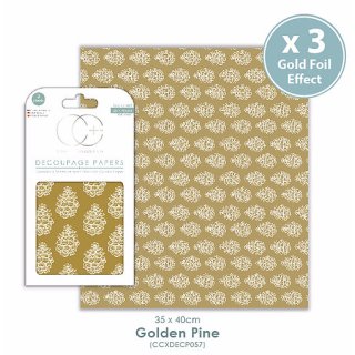 Craft Consortium Decoupage Papers - Golden Pine