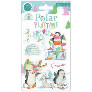 Craft Consortium Polar Playtime Clear Stamp Set - Polar Playtime