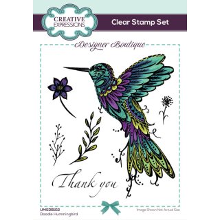 Designer Boutique 6x4 Clear Stamp Set - Doodle Hummingbird