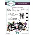 Designer Boutique 6x4 Clear Stamp Set - Wheelie Love My Bike