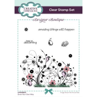 Designer Boutique 6x4 Clear Stamp Set - Grow Your Own Way