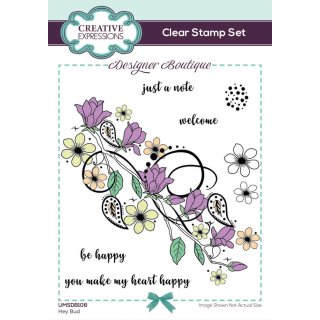 Designer Boutique 6x4 Clear Stamp Set - Hey Bud