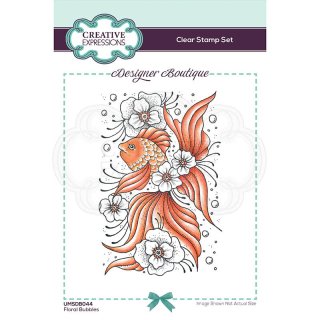 Designer Boutique A6 Clear Stamp - Floral Bubbles