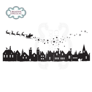 Designer Boutique Rubber Stamp - Above The Roof Tops