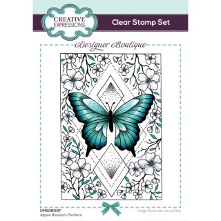 Designer Boutique 6x4 Clear Stamp - Apple Blossom Flutters