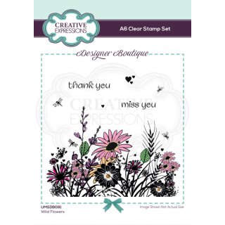 Designer Boutique A6 Clear Stamp Set - Wild Flowers