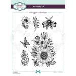 Designer Boutique 6x8 Inch Clear Stamp Set - Dazzling Sunflower