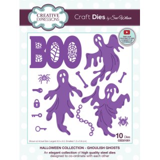 Sue Wilson Craft Die - Halloween Collection - Ghoulish Ghosts