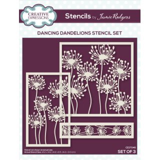 Creative Expressions Jamie Rodgers Stencil Set - Dancing Dandelions