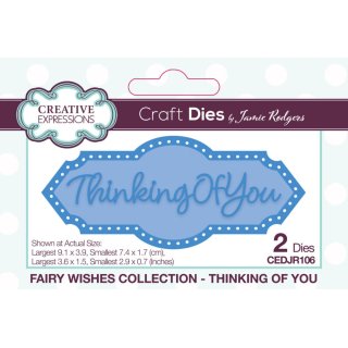 Fairy Wishes Collection Craft Die - Thinking Of You