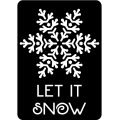 Creative Expressions Mini Stencil - Let It Snow