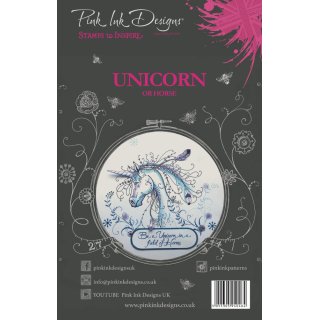 Pink Ink Designs A5 Clear Stamp Set - Unicorn or Horse