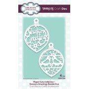 Paper Cuts Christmas Dies - Seasons Greetings Bauble Duo