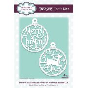 Paper Cuts Christmas Dies - Merry Christmas Bauble Duo