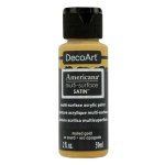 DecoArt Americana Multi-Surface Satin Acrylic Paint - Muted Gold