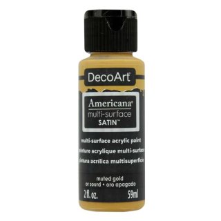 DecoArt Americana Multi-Surface Satin Acrylic Paint - Muted Gold