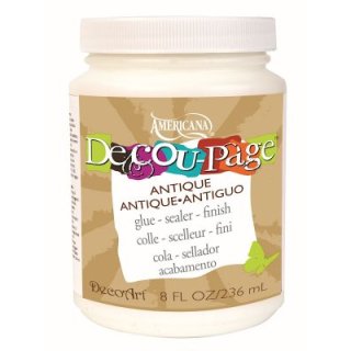 DecoArt Americana Decou-Page Antique Glue, Sealer & Finish 8oz