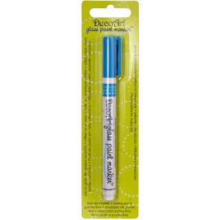 DecoArt Glass/Glazed Ceramic Paint Marker 1mm nib - Turquoise