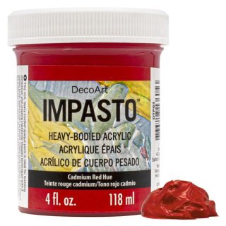 DecoArt Impasto Acrylic Paint - Cadmium Red Hue