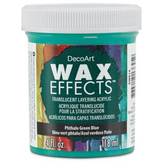 DecoArt Wax Effects Encaustic Acrylic - Phthalo Green Blue