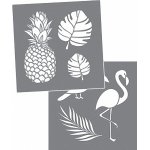 DecoArt Americana Decor 8 x 8 Inches Stencil 2 Pk - Tropical