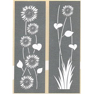 DecoArt Americana Decor 18 x 6 Inches Stencil 2Pk - Sunflowers