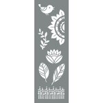 DecoArt Americana Decor 18 x 6 Inches Stencil - Mid-Century Flowers