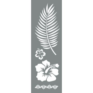 DecoArt Americana Decor 18 x 6 Inches Stencil - Tropical Blooms