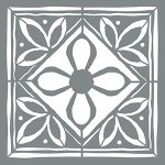 DecoArt Americana Decor 18 x 18 Inches Stencil - Lotus Tile