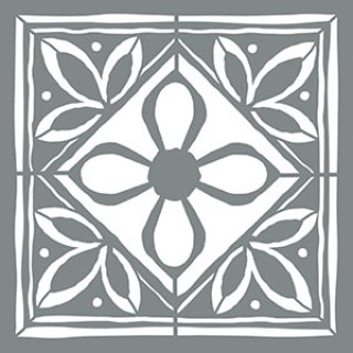 DecoArt Americana Decor 18 x 18 Inches Stencil - Lotus Tile