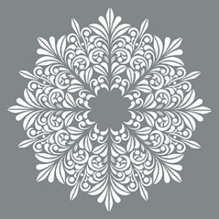 DecoArt Americana Decor 18 x 18 Inches Stencil - Fleur Medallion